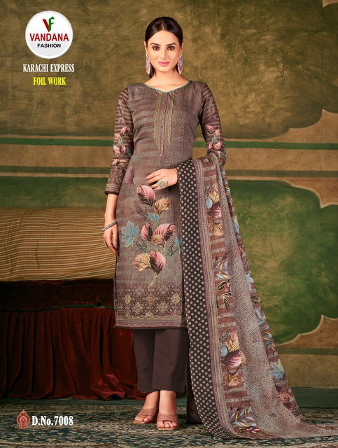 Vandana Karachi Express Vol 7 Regular Wear Wholesale Printed Cotton Dress Material
